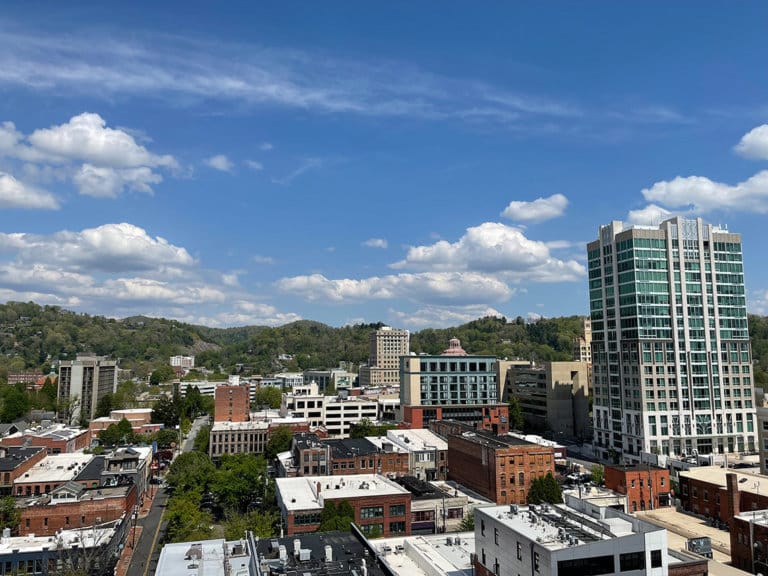 view of downtown Asheville