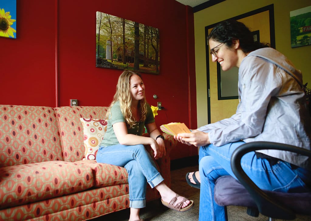 women in a therapy session