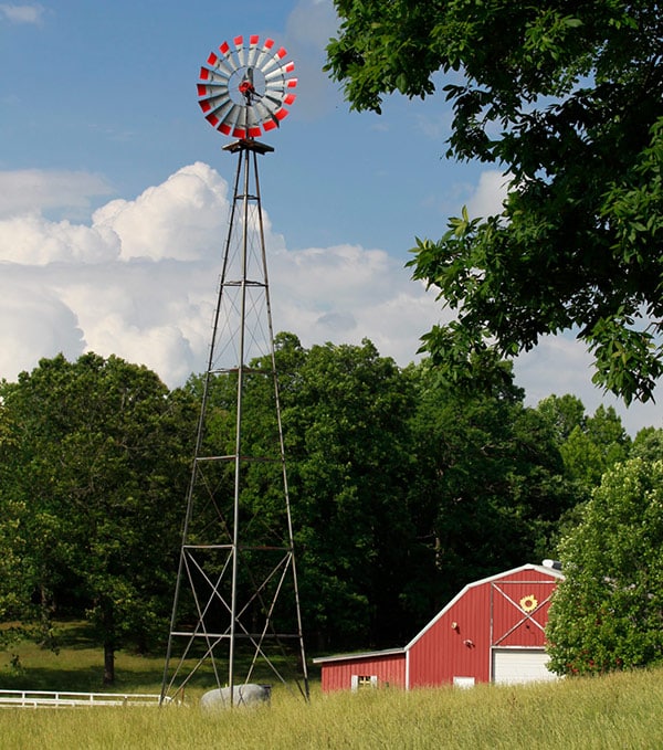 windmill and barn