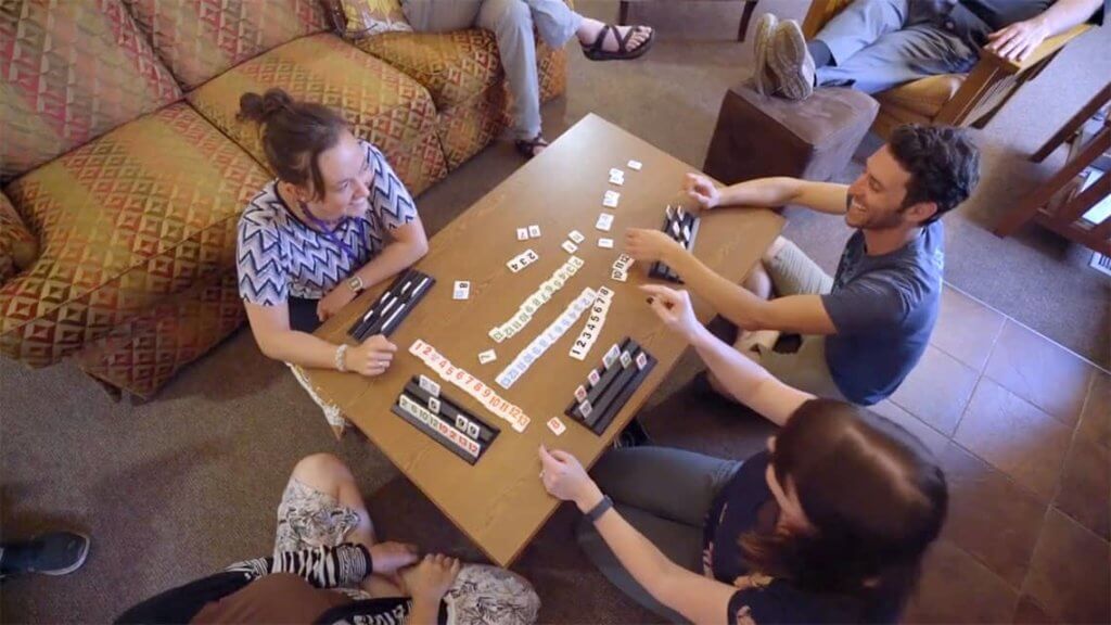 playing games in the common room