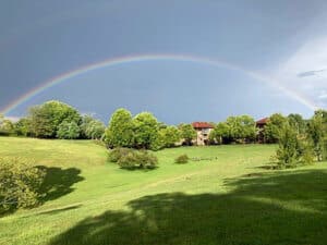 Rainbow over the farm