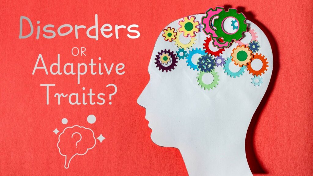 a paper cutout of human head in profile with gears where brain would be; what are the 10 personality disorders? Or are they adaptive traits?